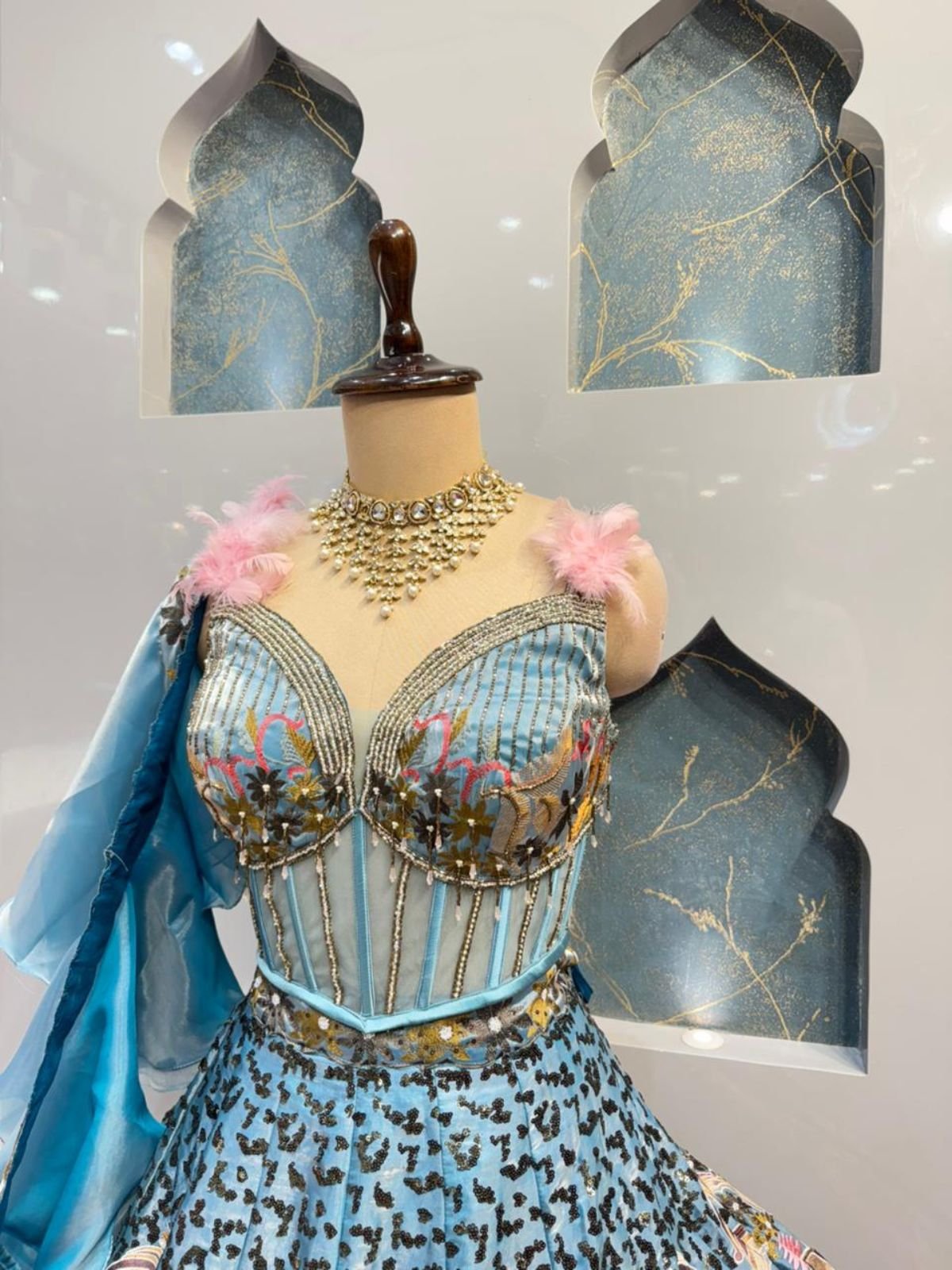 "CELESTIAL GARDEN STORY LEHENGA" - Image 2