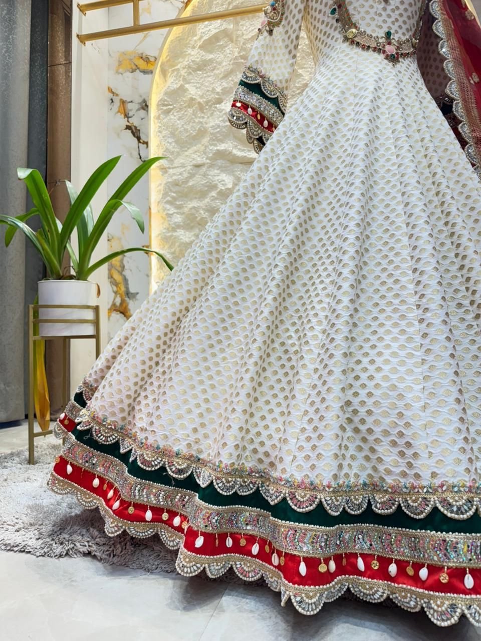 "IVORY REGAL FLAIR ANARKALI" - Image 5