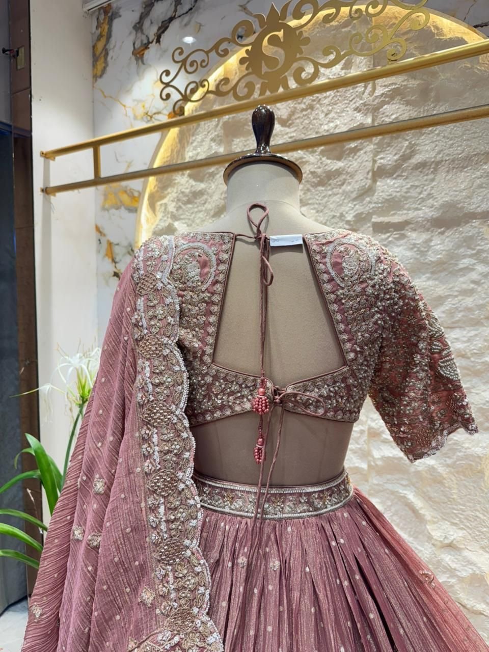 "ROSE DUST ROYALE LEHENGA" - Image 5