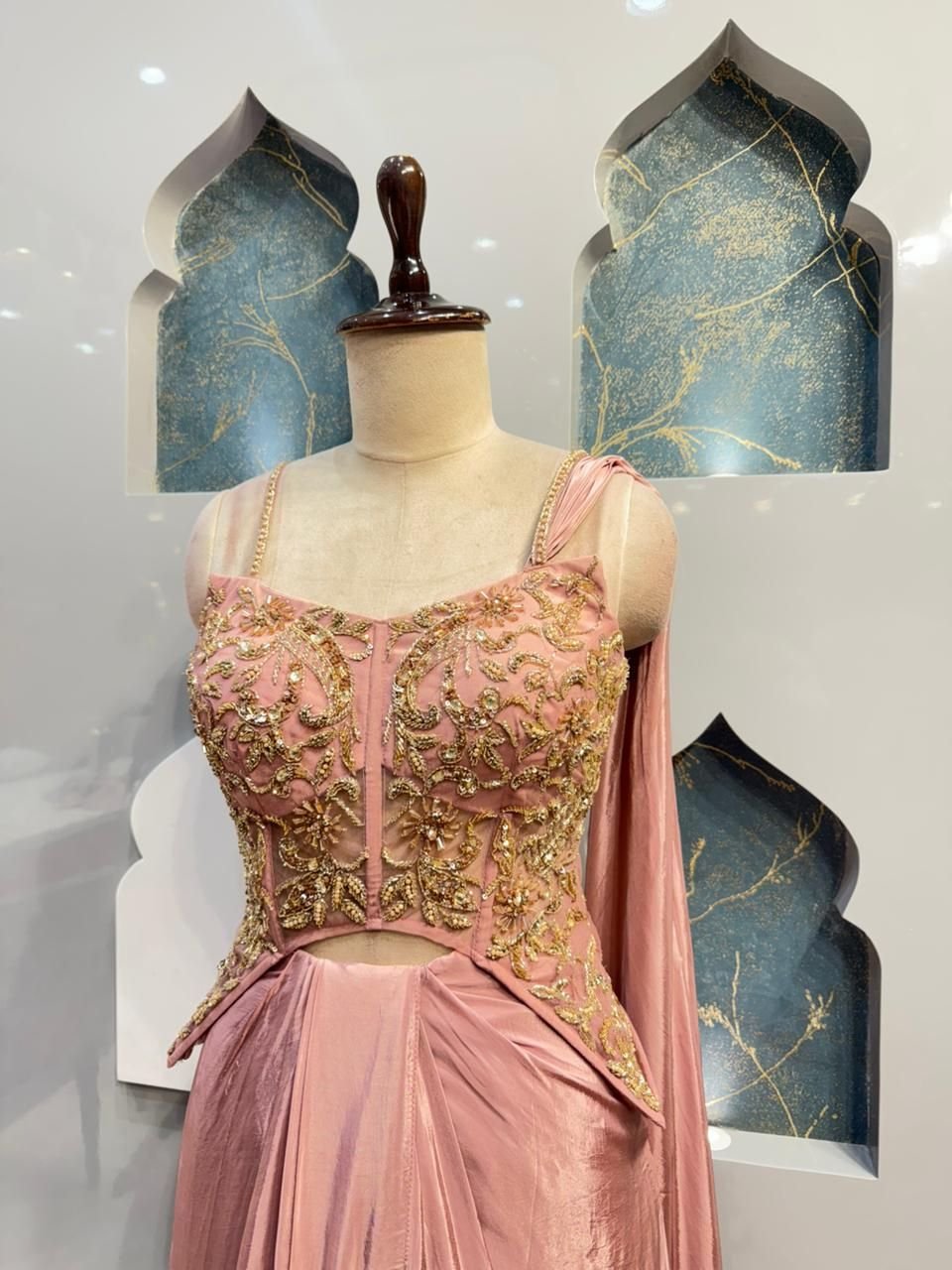 "BLUSH DRAPE INDO-WESTERN" - Image 3