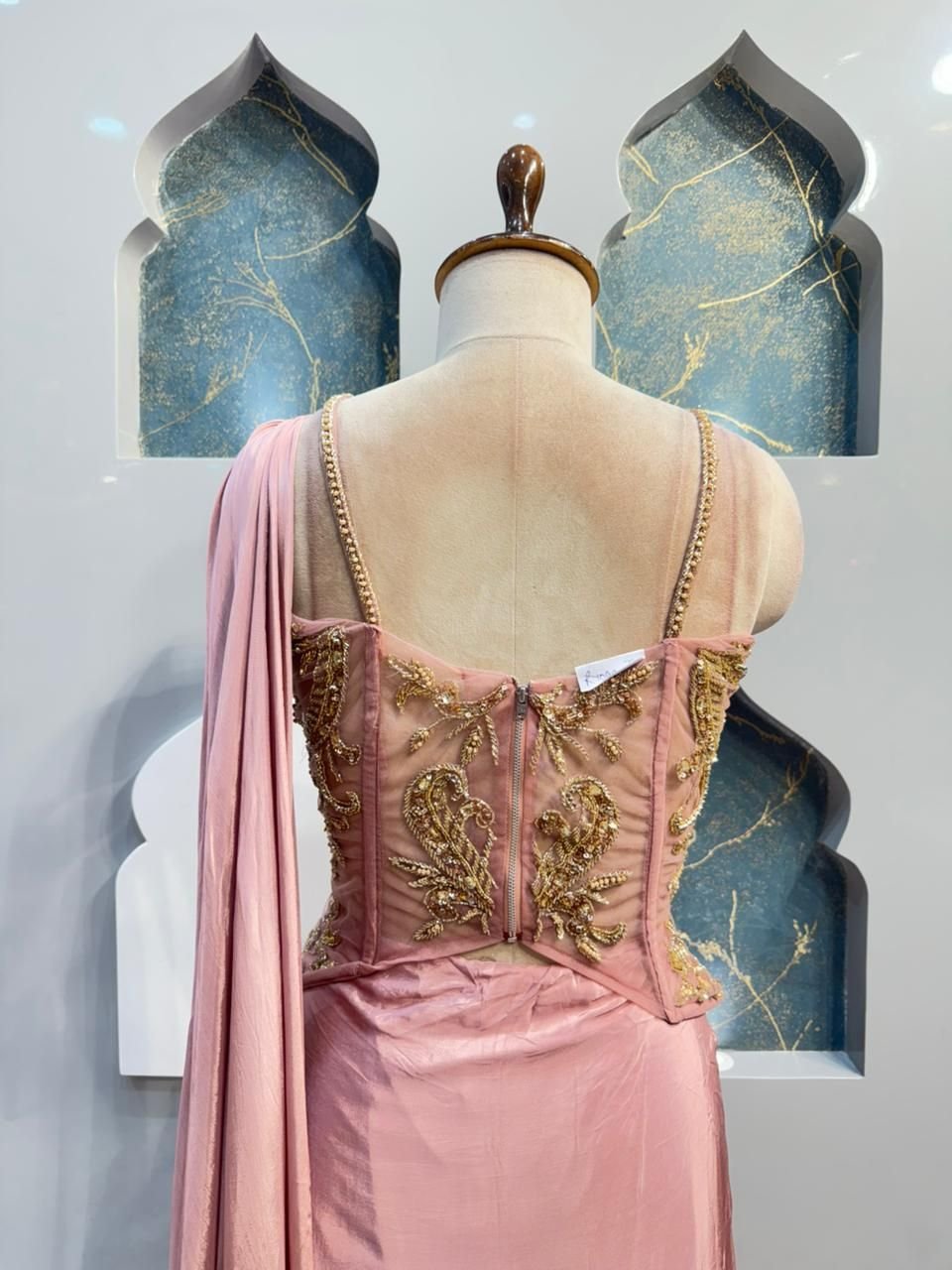 "BLUSH DRAPE INDO-WESTERN" - Image 5