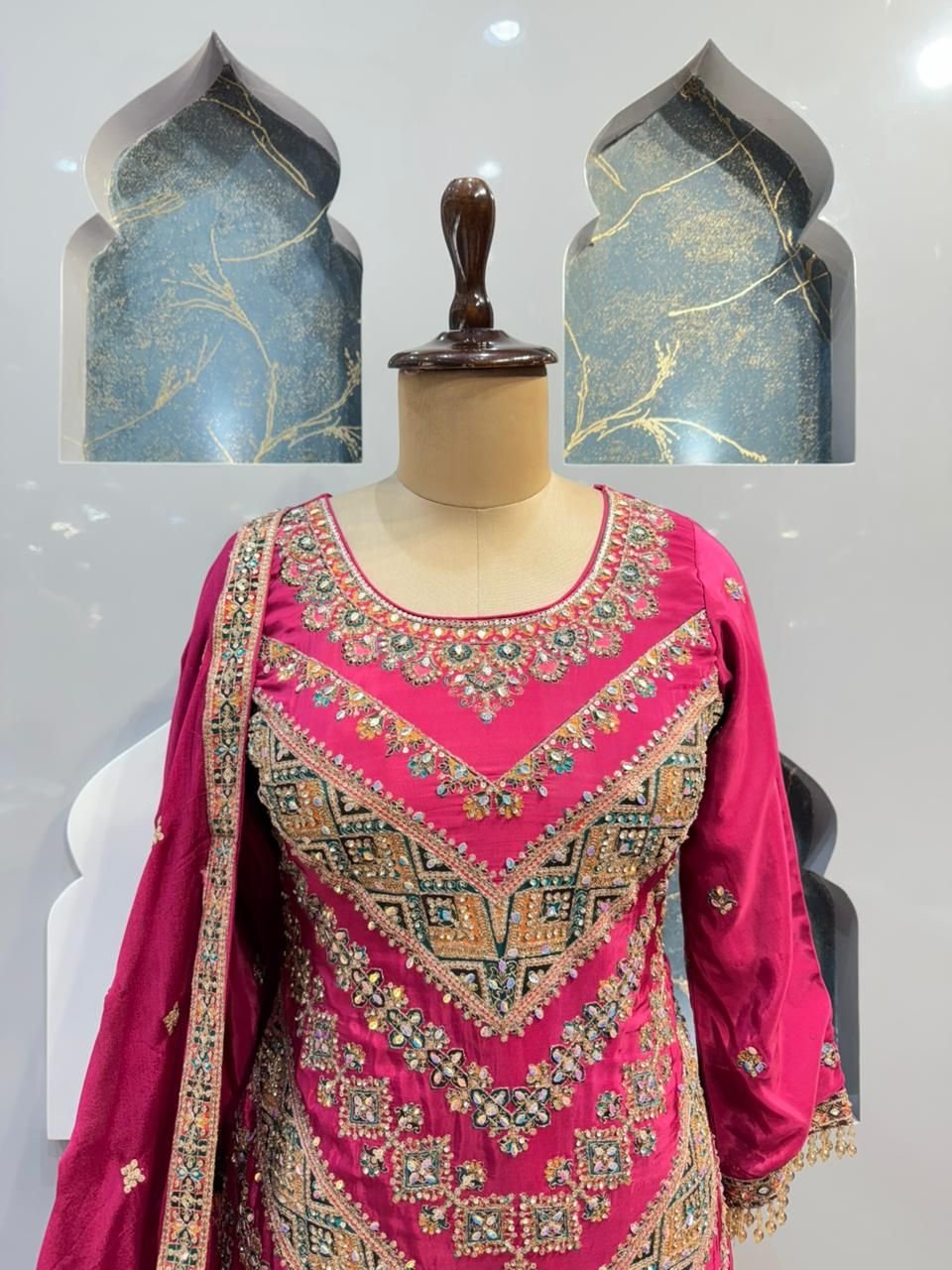 "RANI GULNAAR EMBROIDERED SHARARA" - Image 2
